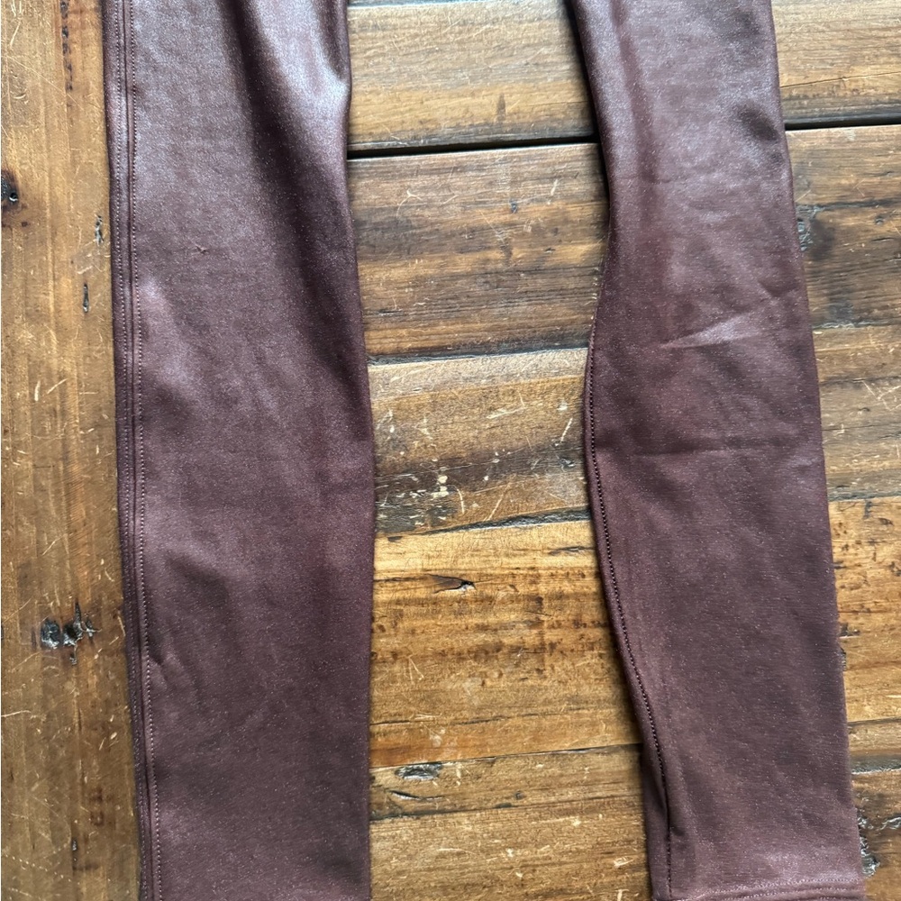 Spanx Brown faux leggings size XS - Picture 6 of 7